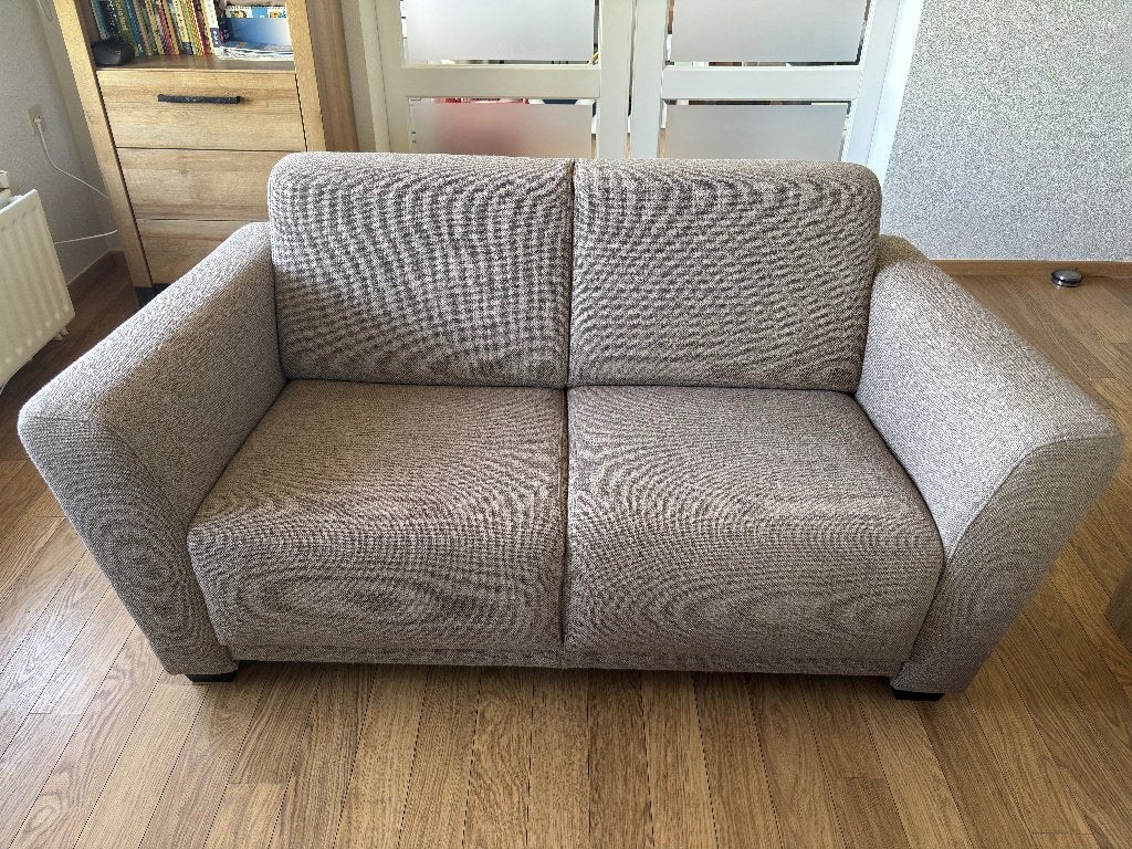 Mooie 2-zitsbank | beige, Huis en Inrichting, Ophalen, Gebruikt, 150 tot 200 cm, Tweepersoons
