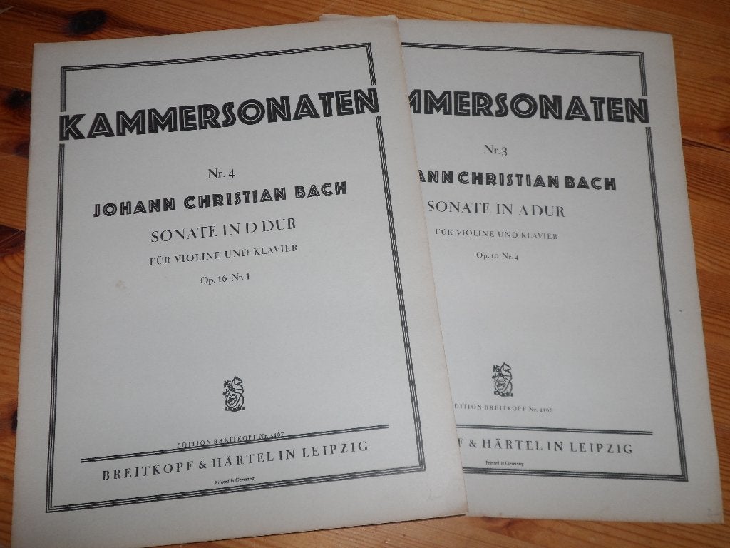 J. Chr. Bach, Muziek en Instrumenten, Bladmuziek, Gebruikt, Klassiek, Ophalen of Verzenden, Artiest of Componist