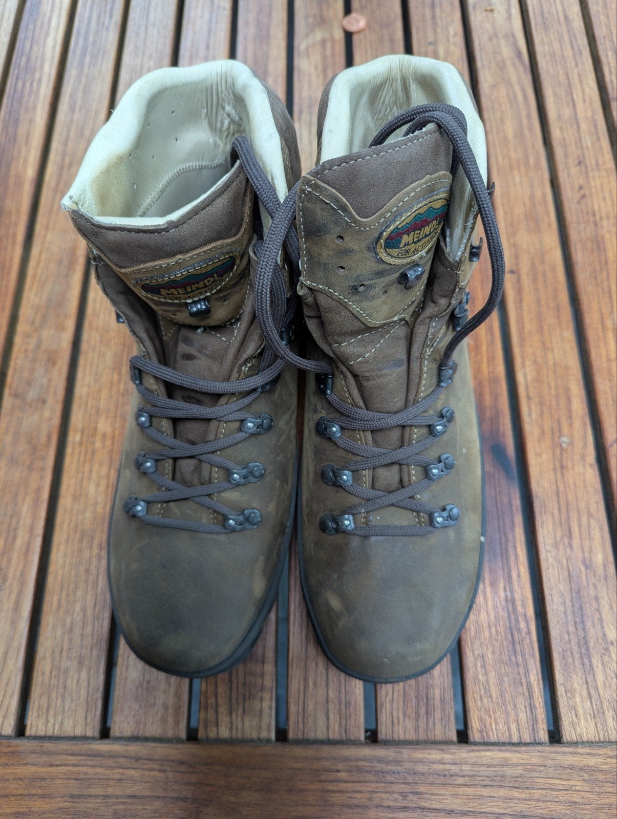 Meindl leren wandelschoenen maat 44.5. Bijna nieuw., Sport en Fitness, Bergsport en Wandelen, Ophalen of Verzenden, Zo goed als nieuw