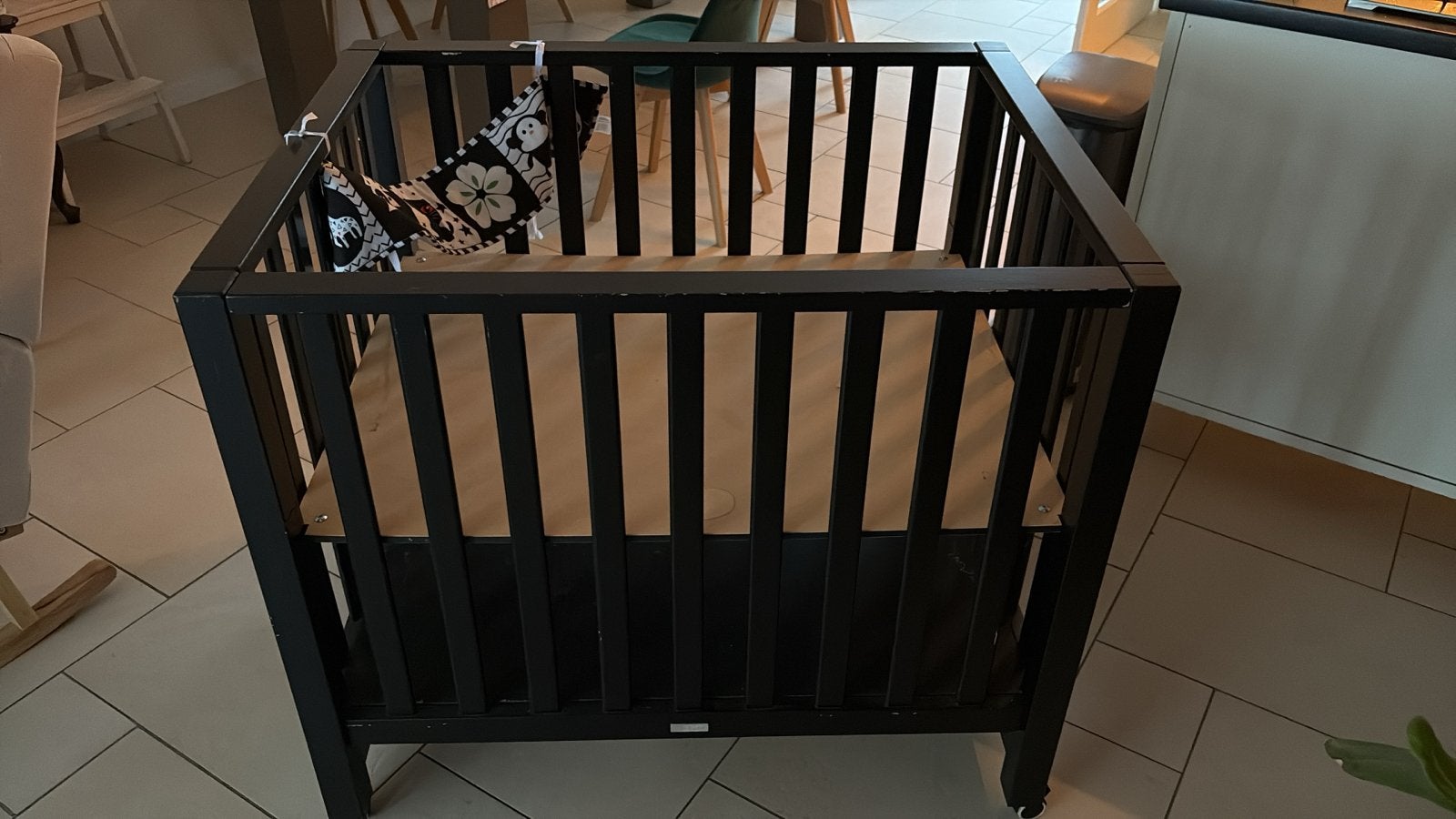 Zwart babybox met lade, Ophalen of Verzenden, Zo goed als nieuw, Lade