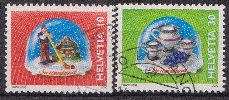 Zwitserland 2000 Alpenhoorn Kookstel muziek, Verzenden, Gestempeld, Overige thema's