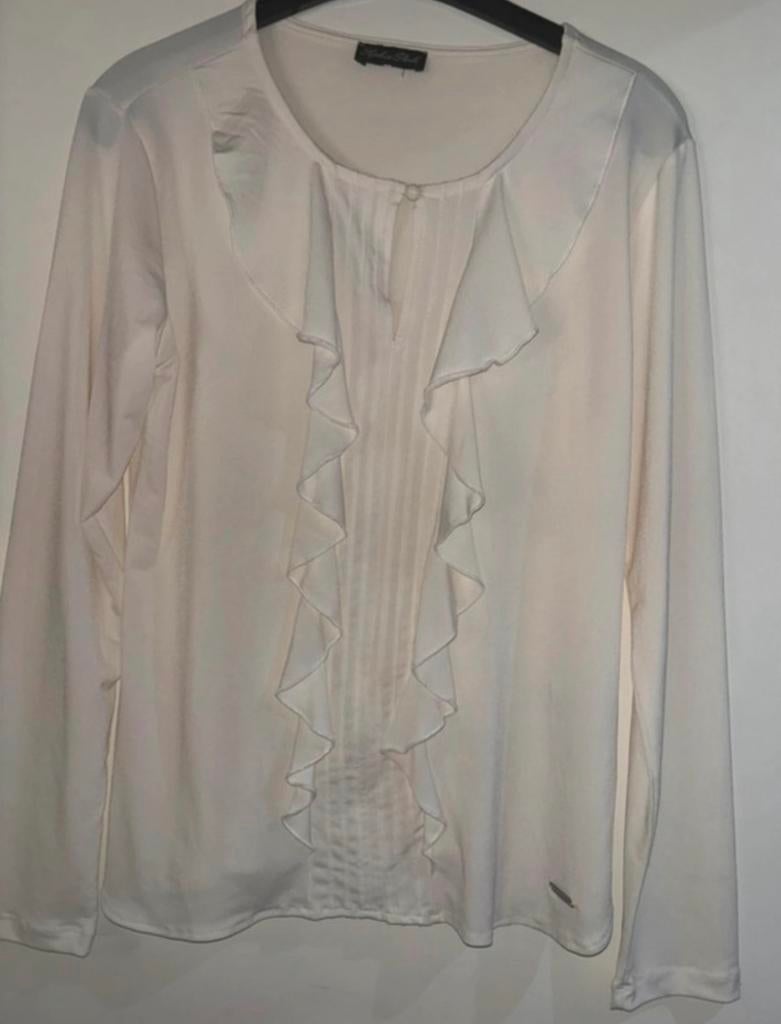Room witte Perla Nera blouse maat L, Ophalen of Verzenden, Zo goed als nieuw, Maat 38/40 (M), Wit