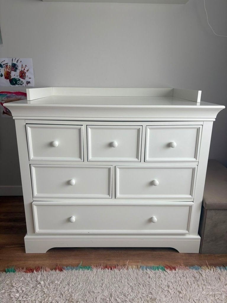 Kidsmill Chateau E4 commode / aankleedtafel wit (6 lades), Ophalen, Gebruikt, 50 tot 70 cm, 100 cm of meer