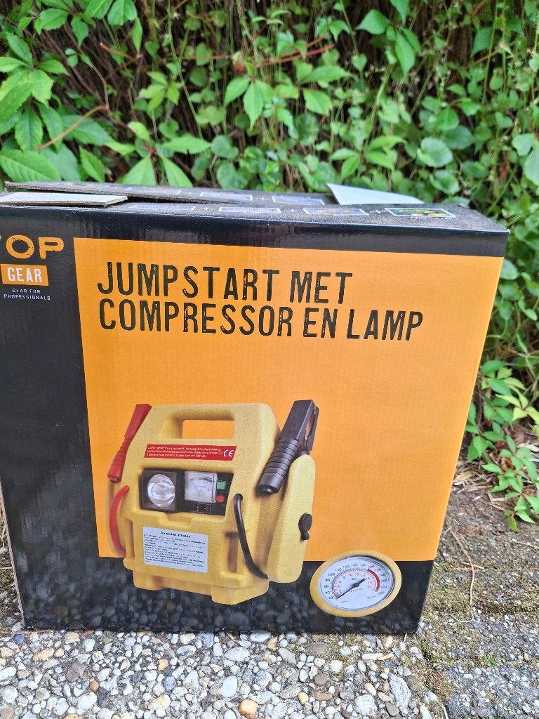 Jumpstarter met compressor en lamp - Top Gear, Ophalen, Nieuw