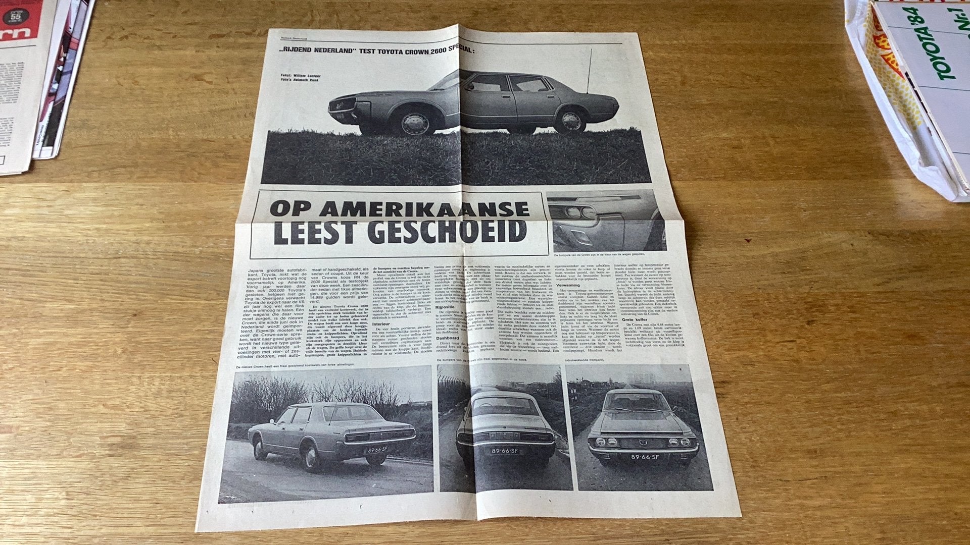 Autotest Toyota Crown 2600 Super Saloon (1972), Ophalen of Verzenden, Gelezen, Toyota