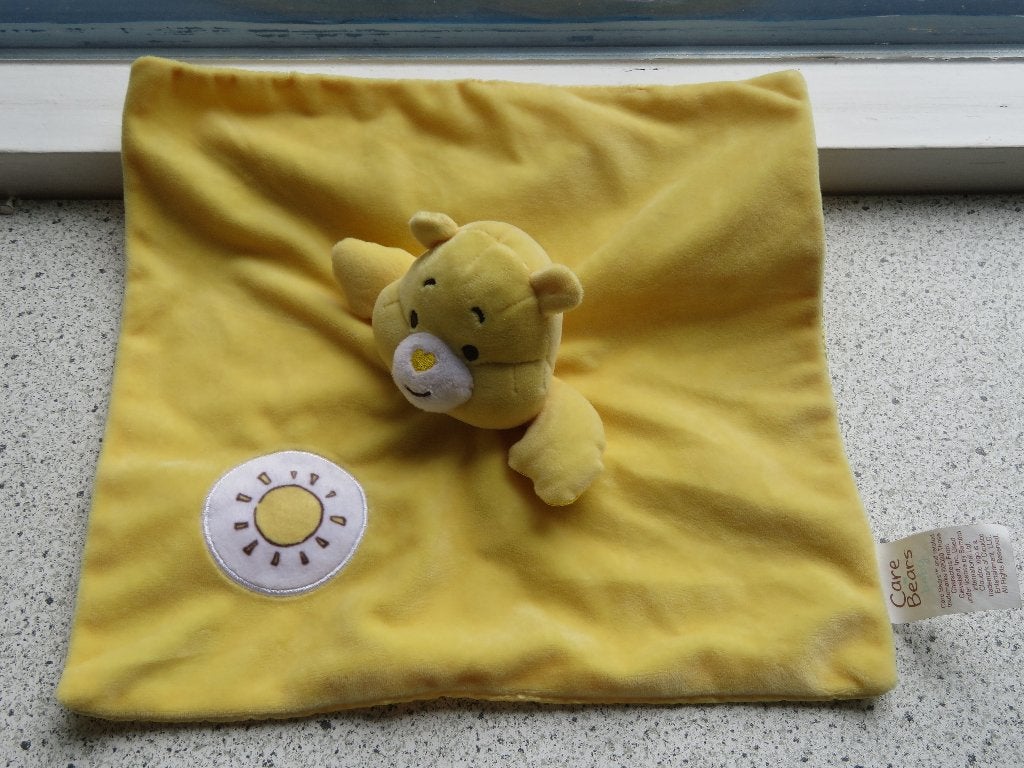 Knuffeldoek Care Bears Baby beer geel van Action, Geel, Beer, Ophalen of Verzenden, Zo goed als nieuw