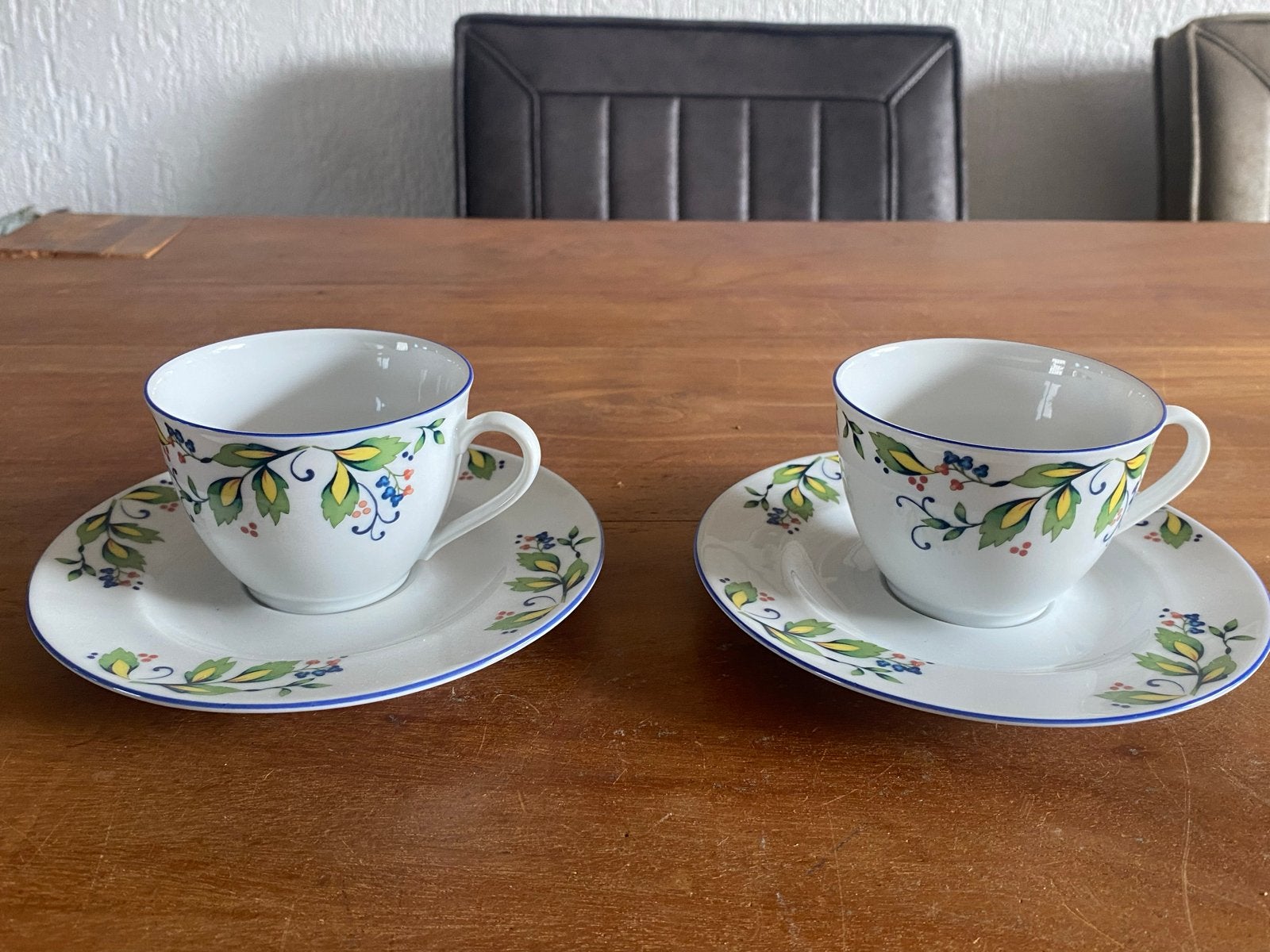 Villeroy & Boch Phoenix Blauw Kop-en-schotels, Gebruikt, Villeroy & Boch, Ophalen of Verzenden, Kop(pen) en/of Schotel(s)
