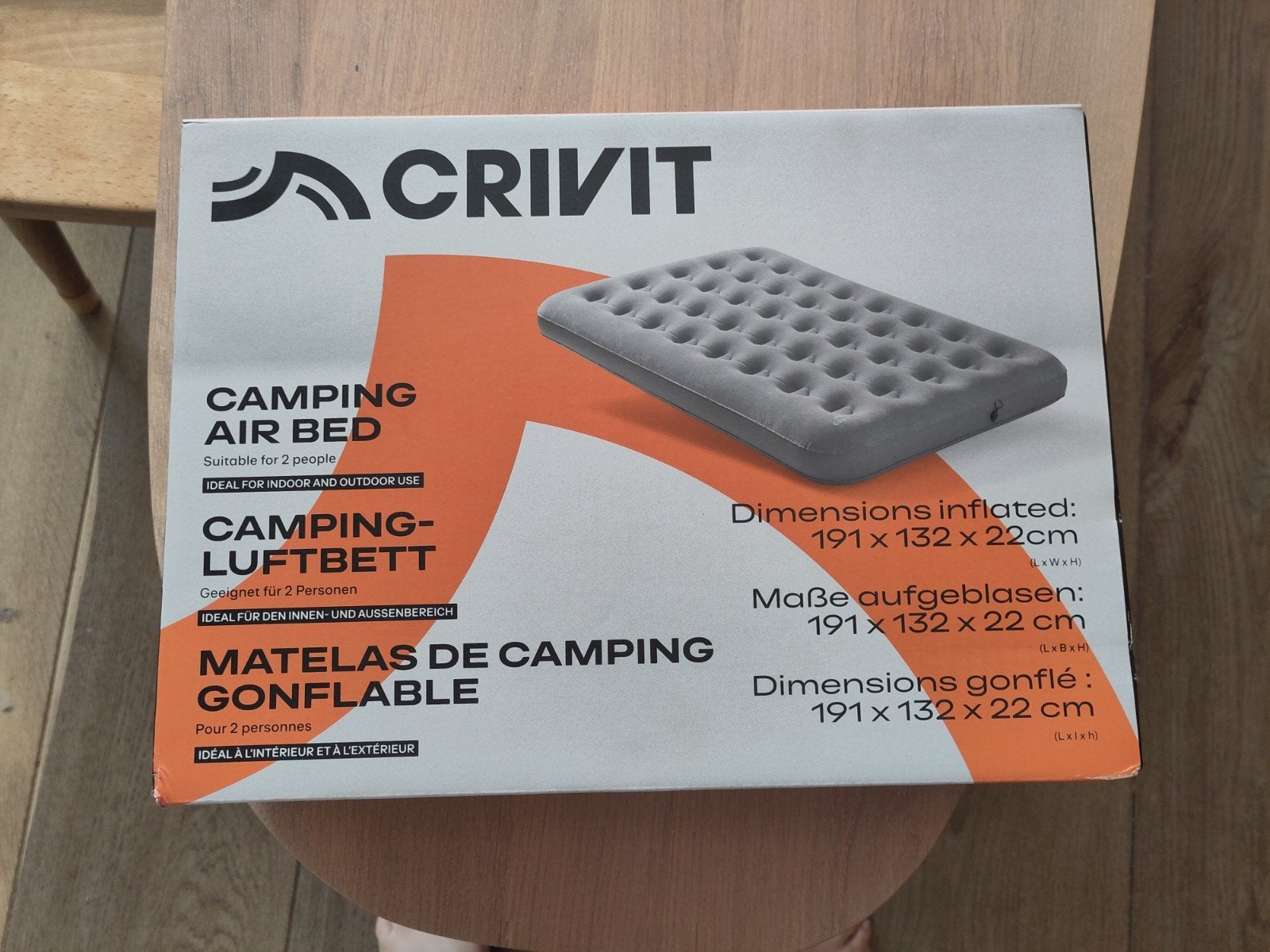 Crivit 2 persoons luchtbed NIEUW, Caravans en Kamperen, Luchtbedden, Ophalen, Nieuw