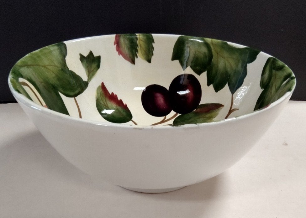Grote kom, fruitmotief, Siaki Dolomite, Overige merken, Ophalen of Verzenden, Zo goed als nieuw, Kom(men)