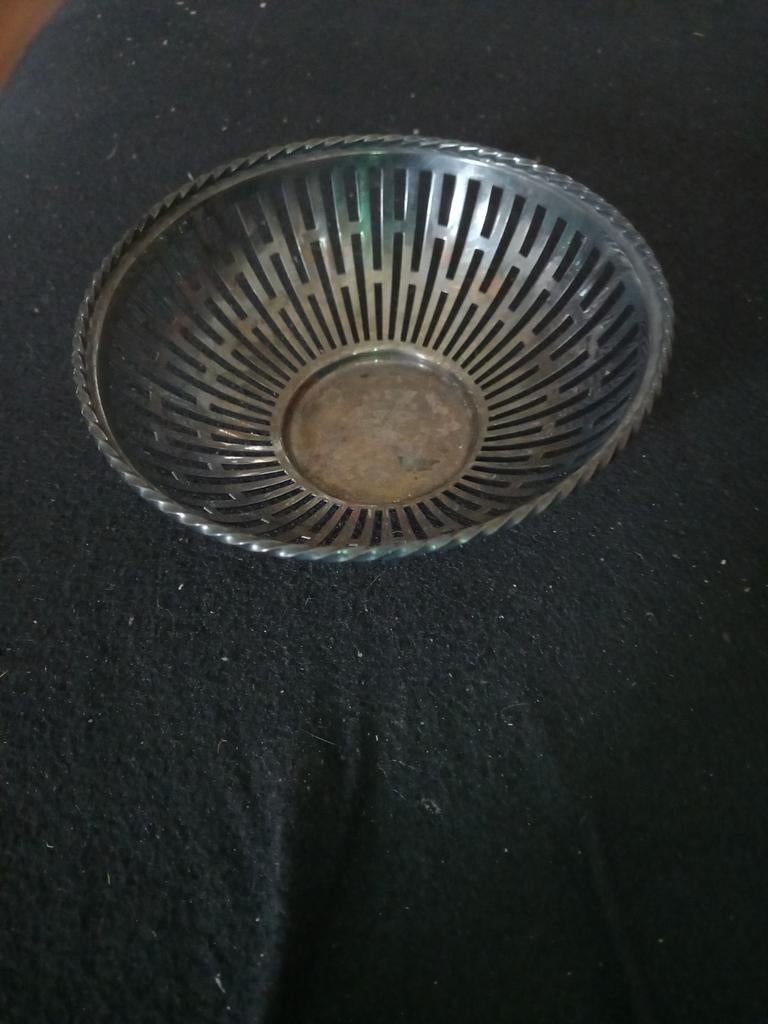Verzilverd Keltum Kroontje - Decoratieve Schaal, Ophalen of Verzenden