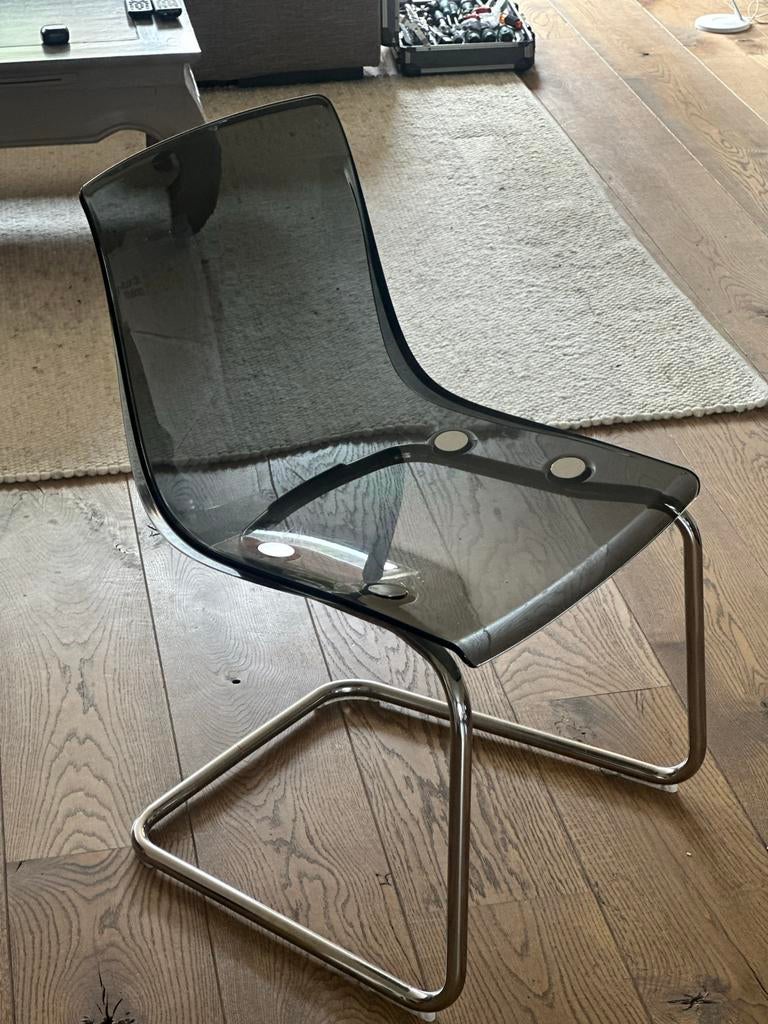 6x IKEA TOBIAS stoelen - Transparant en comfortabel, Ophalen, Kunststof, Gebruikt, Zwevend