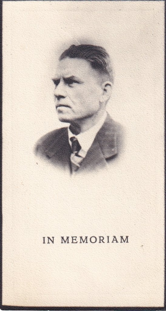 Zanden Adrianus 1893 Tilburg 1944, Verzamelen, Bidprentjes en Rouwkaarten, Ophalen of Verzenden, Bidprentje