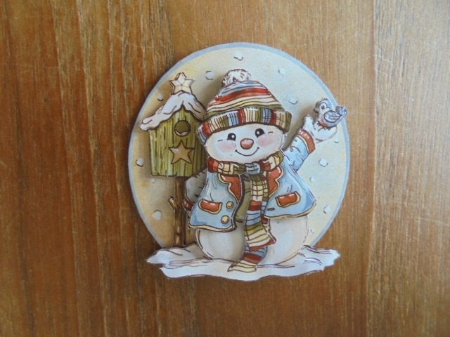3d plaatje kerst 1, Ophalen of Verzenden, Nieuw, Kerst, Knipvel