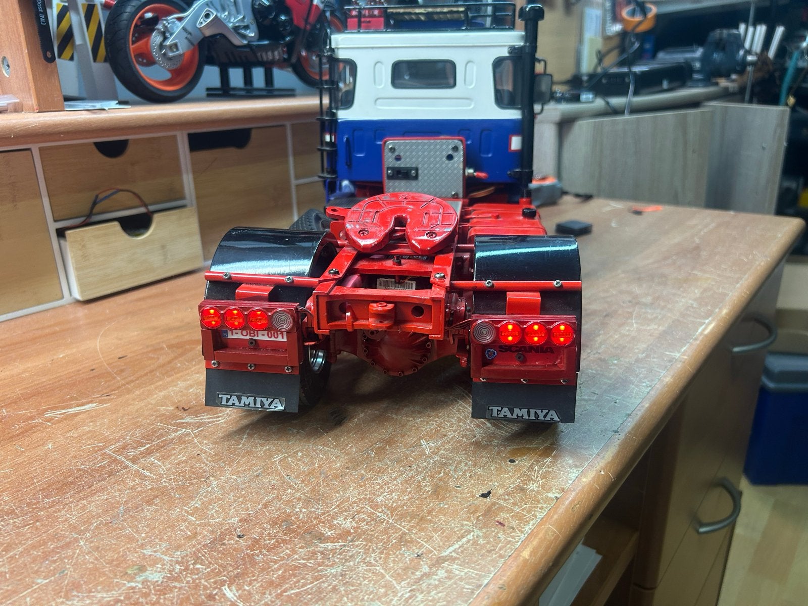Tamiya Scania 140 Torpedo RC Truck - Volledig Gebouwd, Hobby en Vrije tijd, Modelbouw | Radiografisch | Auto's, Elektro, Schaal 1:14