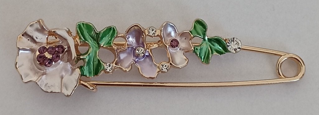 Bloemenspeld broche, Overige materialen, Overige kleuren, Nieuw, Ophalen of Verzenden