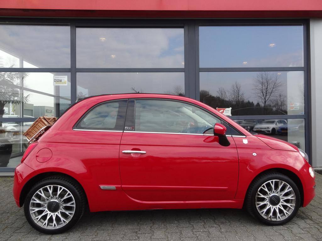 Fiat 500C 0.9 TwinAir Turbo | NL-AUTO | NAVI | CLIMA |, Cabriolet, Leder en Stof, Origineel Nederlands, Bedrijf