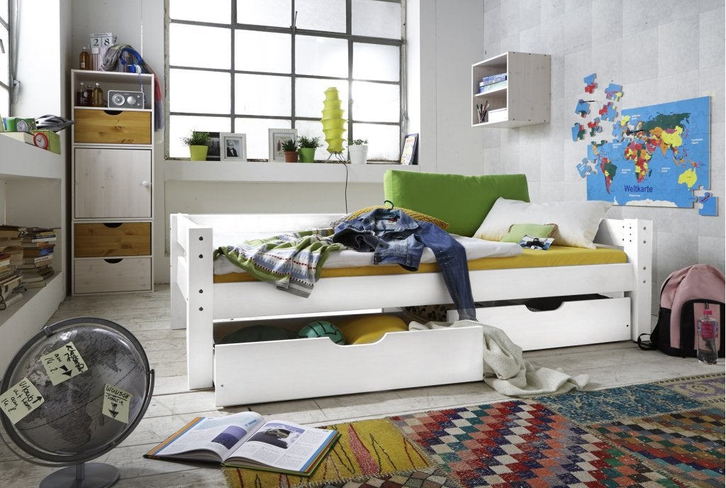 Toby 1-persoonsbed - 90x200 - Wit, Niet ingevuld, Niet ingevuld, Niet ingevuld