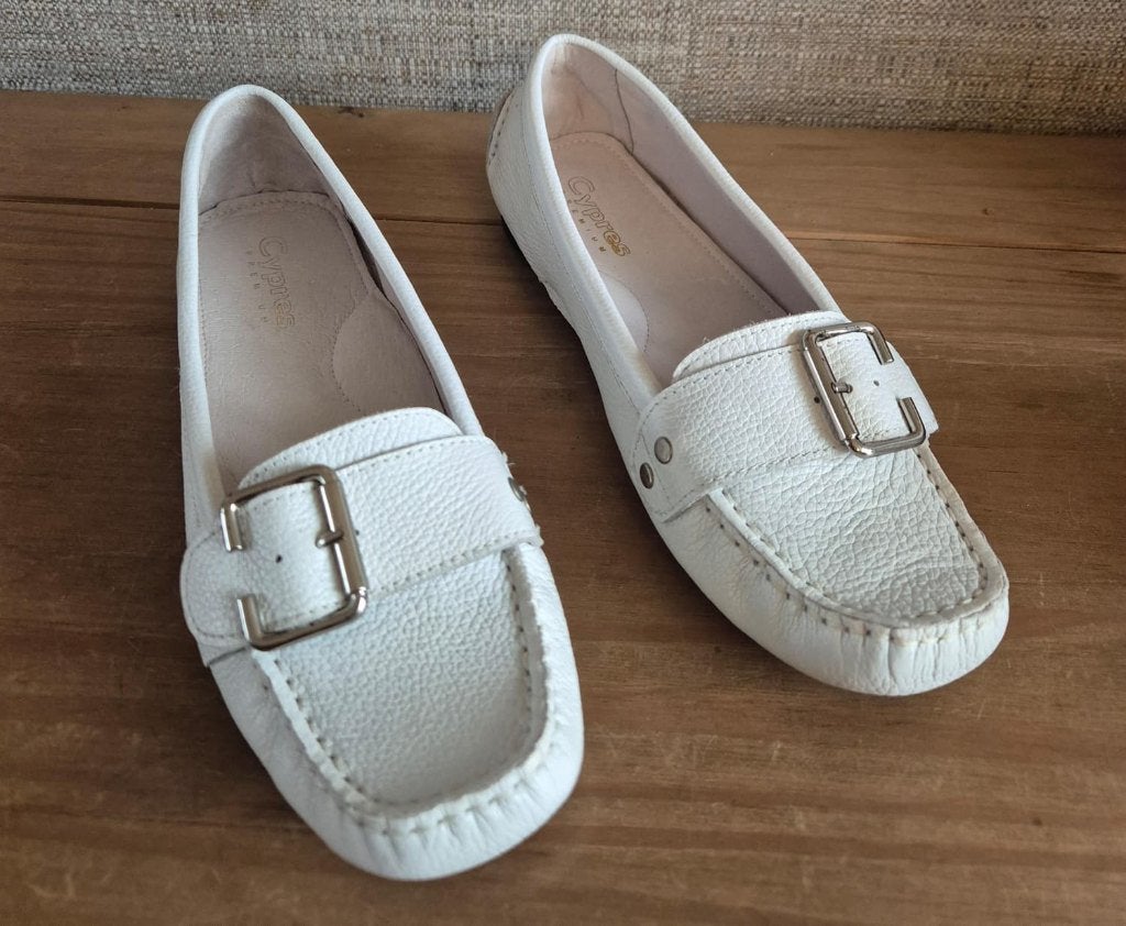 Cypres Premium mocassins - Wit - Maat 39 - Nieuw, Nieuw, Ophalen of Verzenden, Espadrilles of Moccasins, Wit