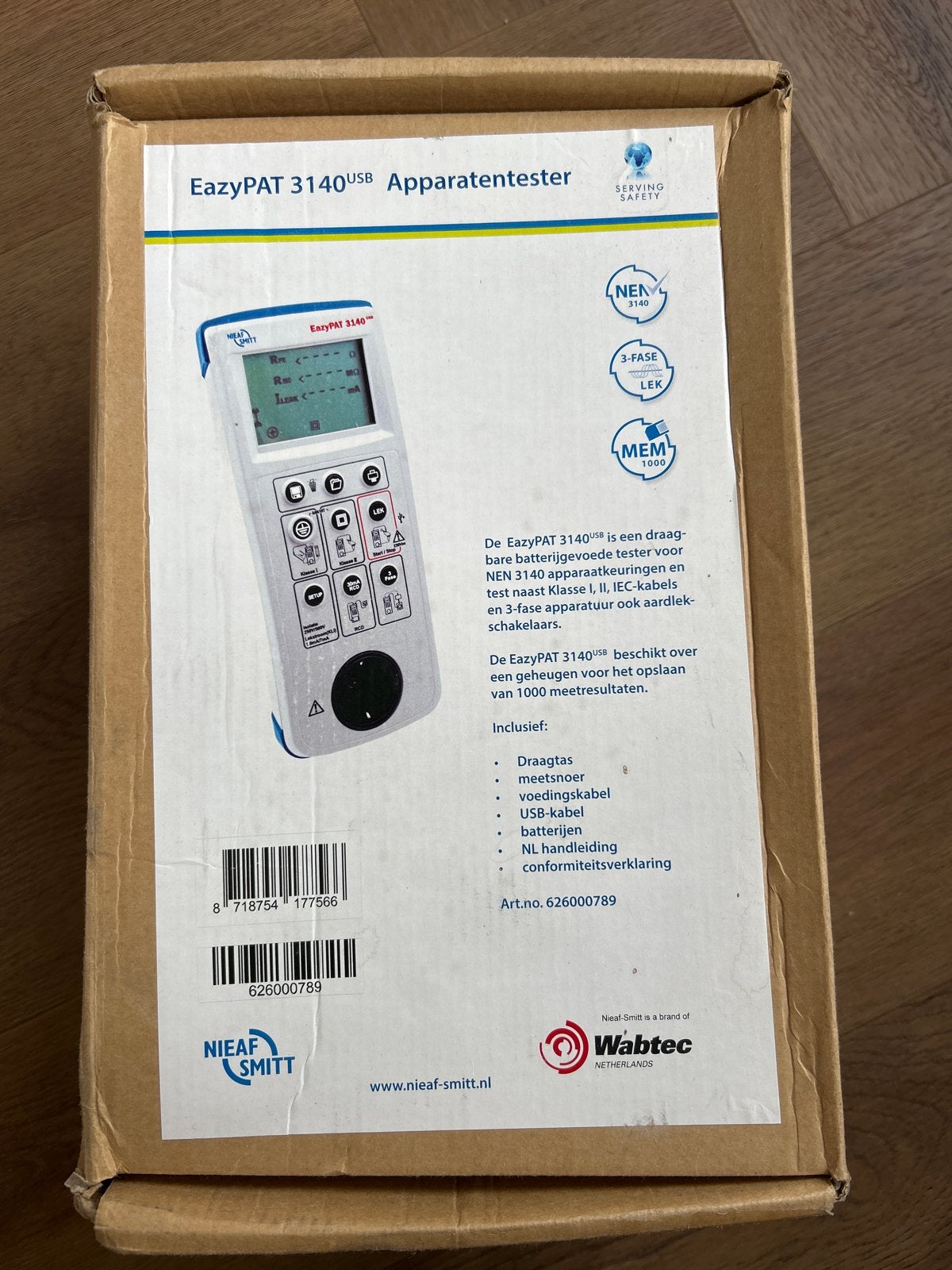 Eazypat 3140 usb Apparatentester - Nieuw in doos, Ophalen of Verzenden, Nieuw, Elektriciteit