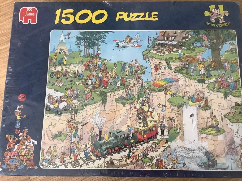 Jan van Haasteren puzzel 1500 st De Golfbaan, Nieuw, Ophalen of Verzenden, 500 t/m 1500 stukjes, Nieuw, Legpuzzel