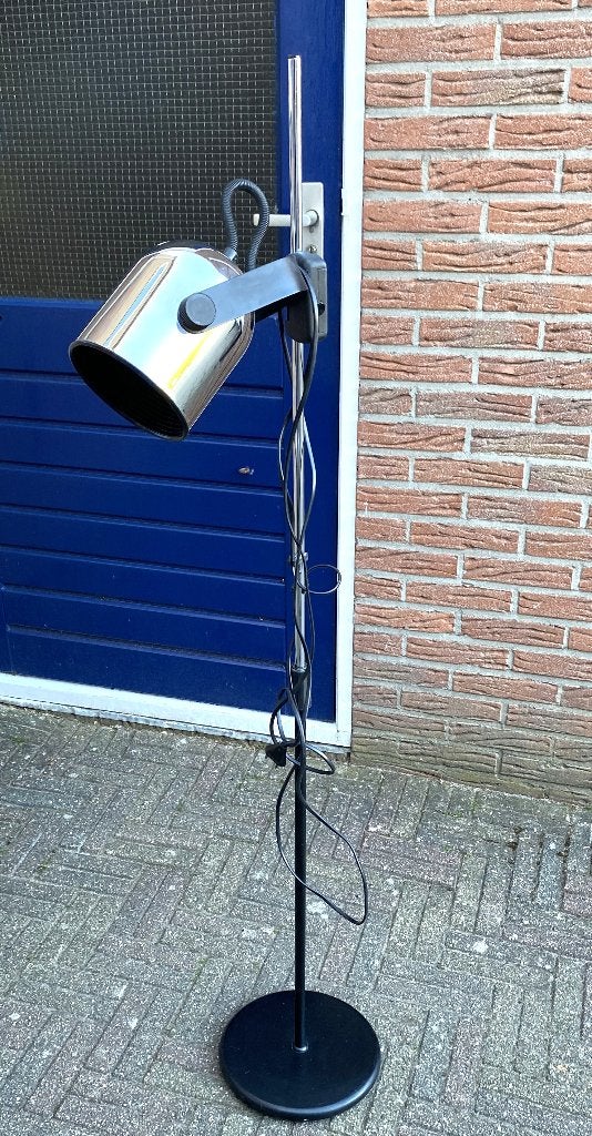 Leuke Retro Vloerlamp - vintage design mid century, Gebruikt, 100 tot 150 cm, Metaal, Vintage retro