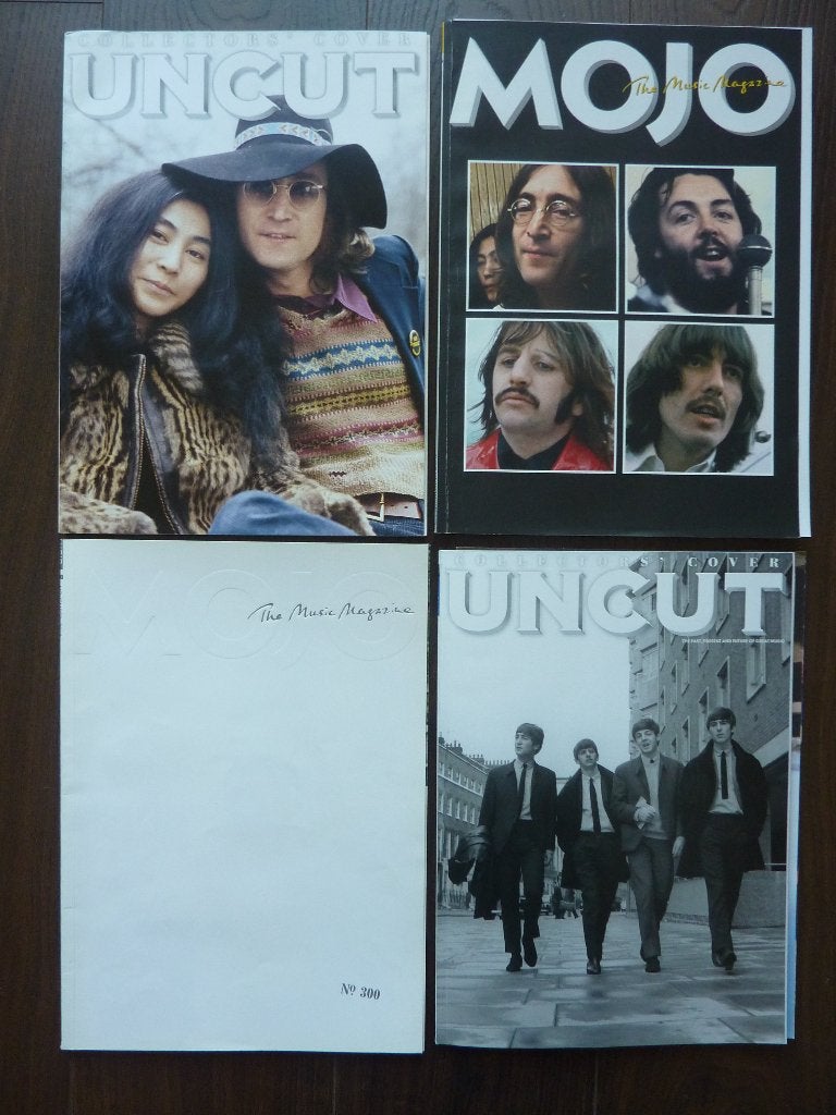 Beatles 4xtijdschrift Uncut Mojo poster cd collector covers, Verzenden, Gebruikt, Boek, Tijdschrift of Artikel