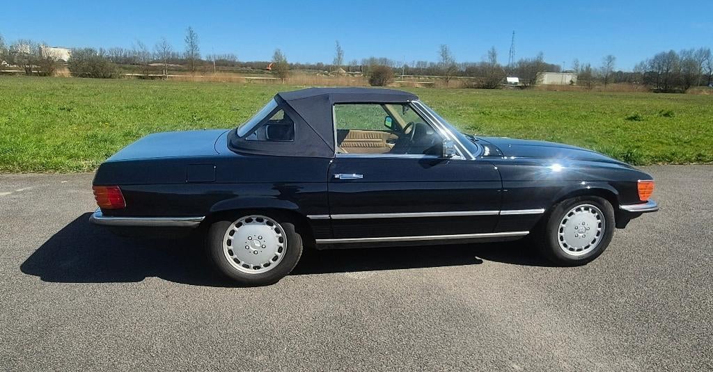 Mercedes-Benz Mercedes 380SL 1985 Blauw, Achterwielaandrijving, Cabriolet, Blauw, Leder