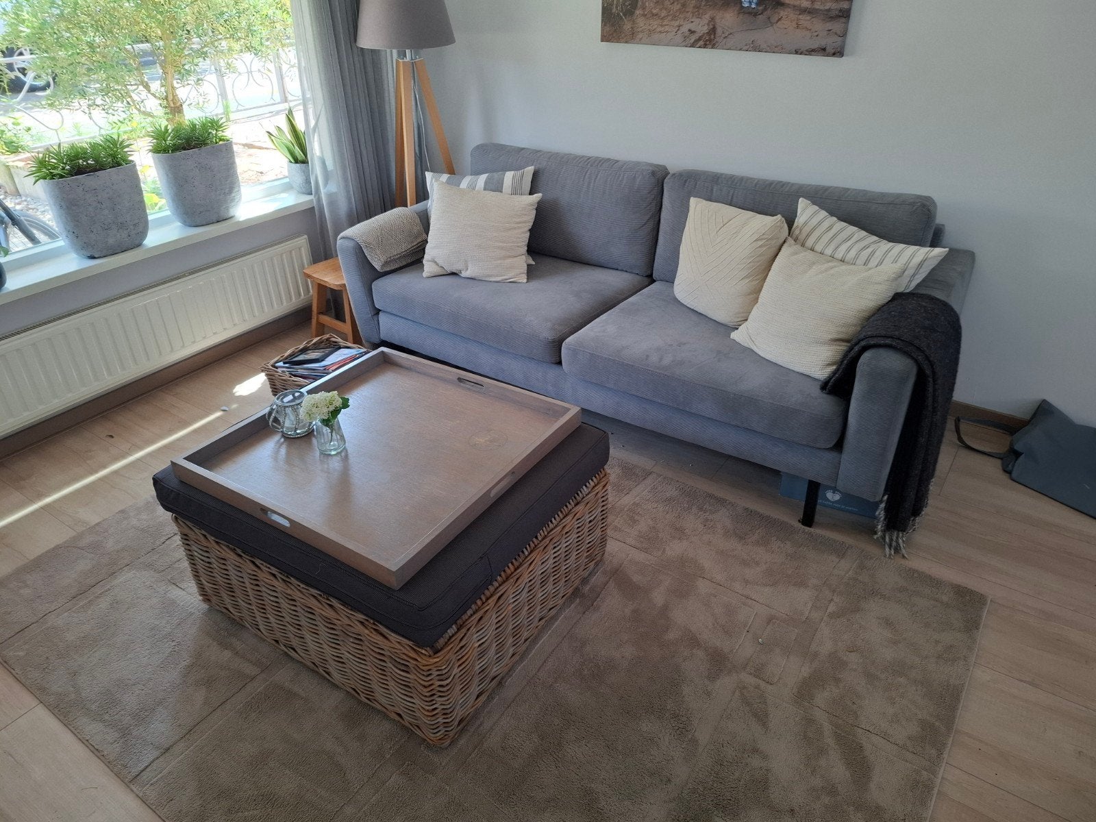Bank hocker lamp kleed, Huis en Inrichting, Banken | Complete zithoeken, Ophalen of Verzenden