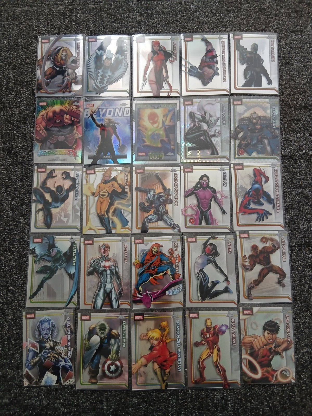 Topps chrome marvel trading cards, Ophalen of Verzenden, Zo goed als nieuw, Meerdere plaatjes