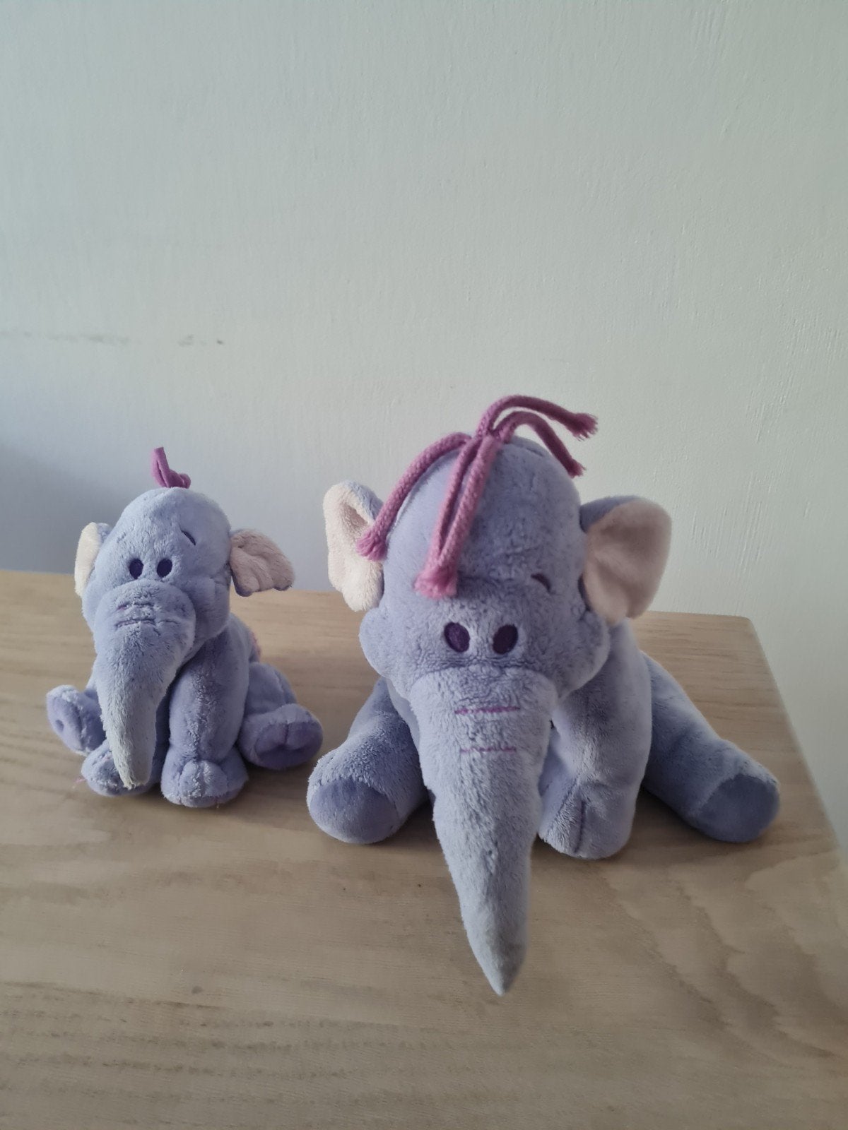 Disney knuffel paarse olifant, Kinderen en Baby's, Ophalen of Verzenden, Zo goed als nieuw, Olifant