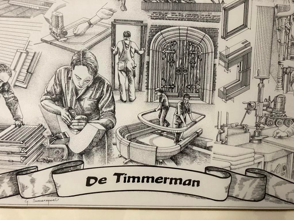 Glasgravure de Timmerman met certificaat, Ophalen of Verzenden
