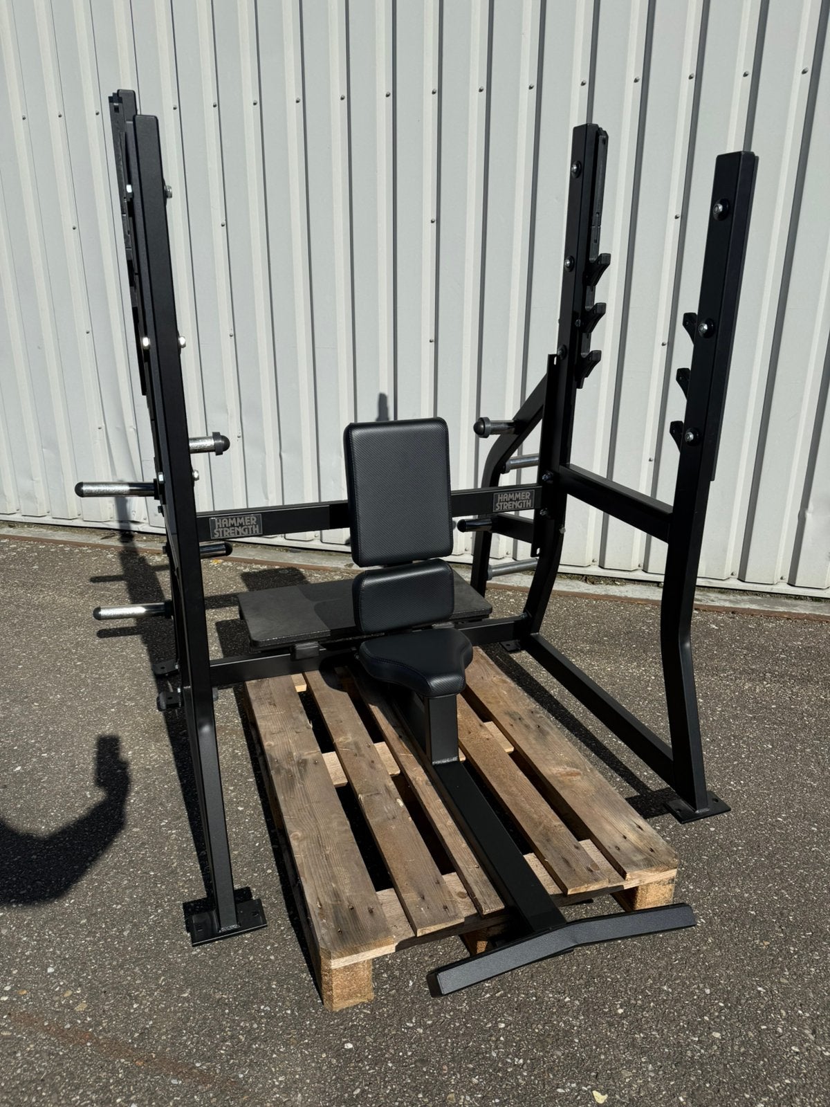 Hammer strength olympic military bench schouder press bank, Ophalen, Zo goed als nieuw, Fitnessbank