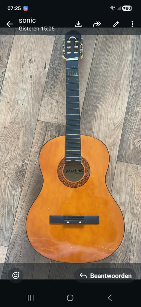 Martinez Spaanse gitaar zonder snaren, Muziek en Instrumenten, Ophalen, Gebruikt, Klassieke of Spaanse gitaar
