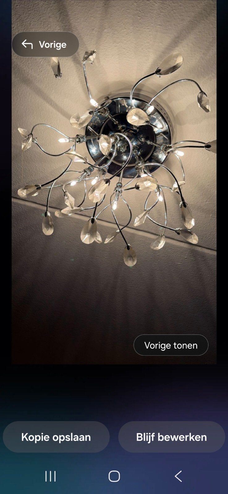 hanglampen kristal, Huis en Inrichting, Lampen | Hanglampen, Ophalen of Verzenden, Zo goed als nieuw