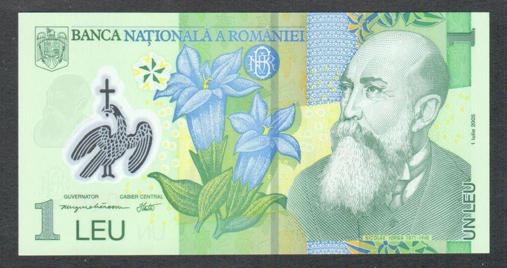Bankbiljet - Roemenië 1 Leu 2005 - UNC., Postzegels en Munten, Bankbiljetten | Europa | Niet-Eurobiljetten, Ophalen of Verzenden