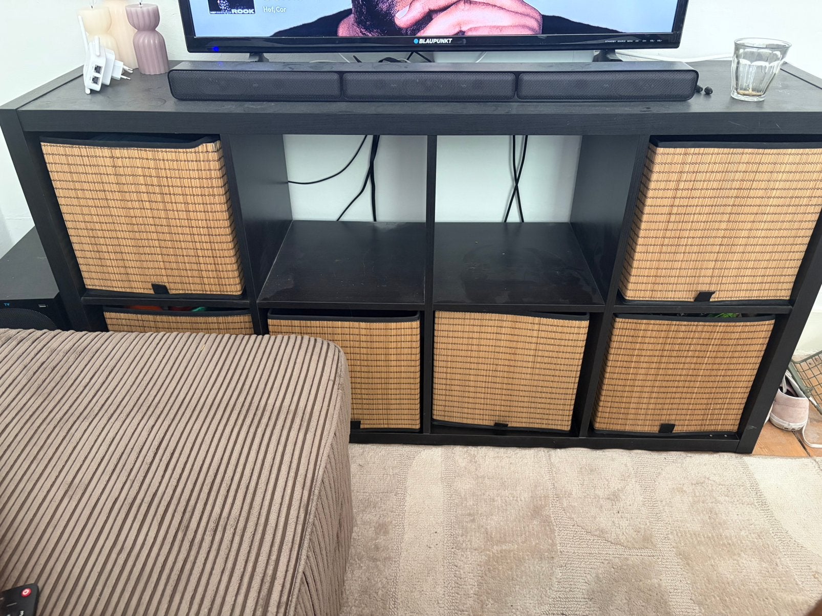 Kalax kast ikea zwart, Huis en Inrichting, Ophalen, Met plank(en), Gebruikt, Kalax
