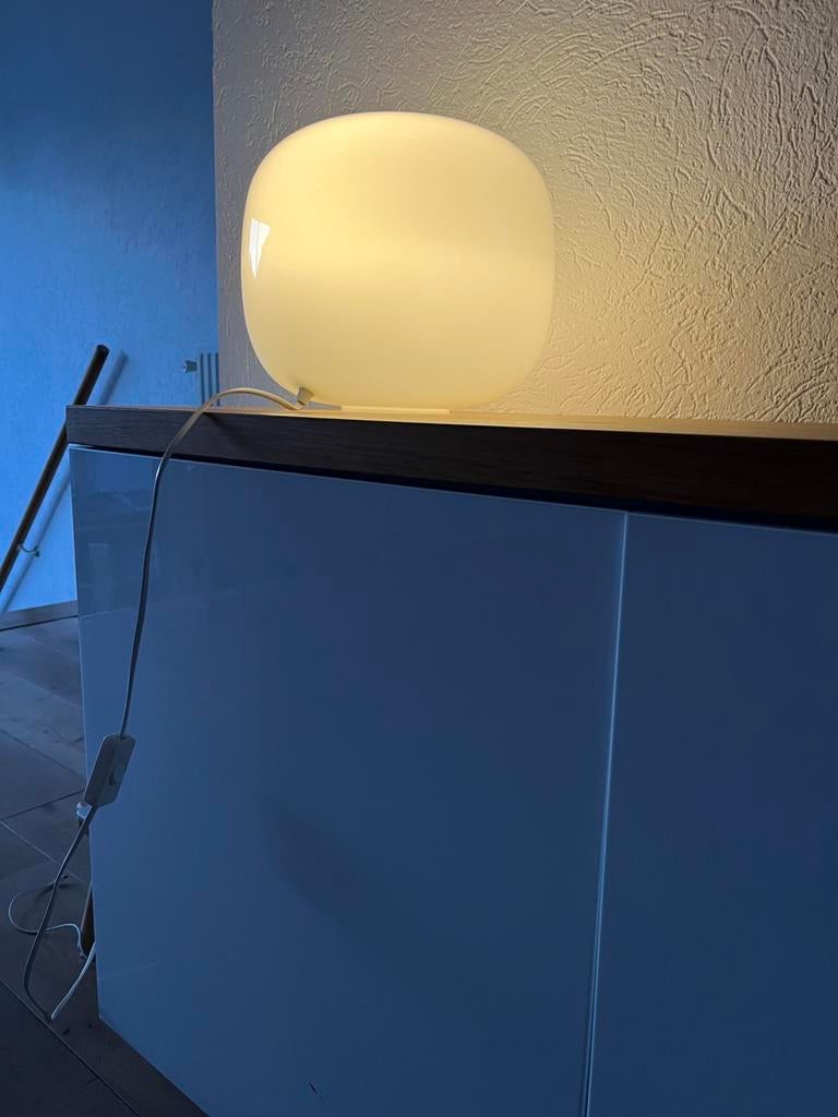 Verrerie de Vianne opaline tafellamp, Ophalen, Gebruikt, Glas