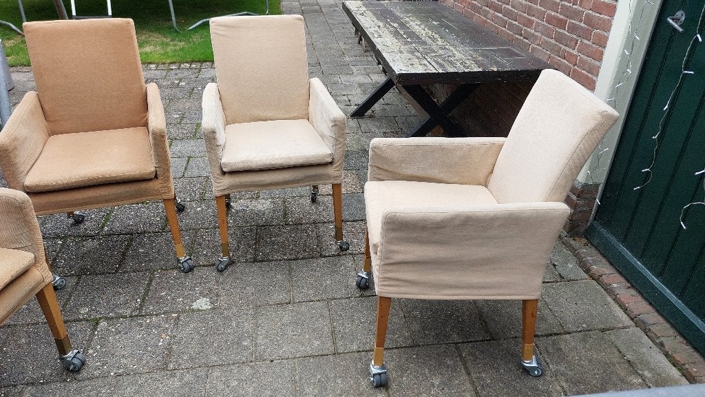 Eetkamerstoelen. Keukenstoelen, Huis en Inrichting, Stoelen, Ophalen, Gebruikt, Stof, Vier