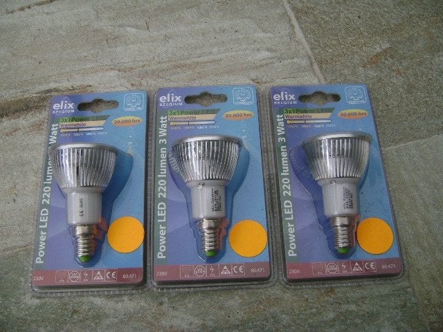 Elix Power led Coolwhite220 Lumen - 3 Watt met E 14 fitting, 30 tot 60 watt, Led-lamp, E14 (klein), Nieuw