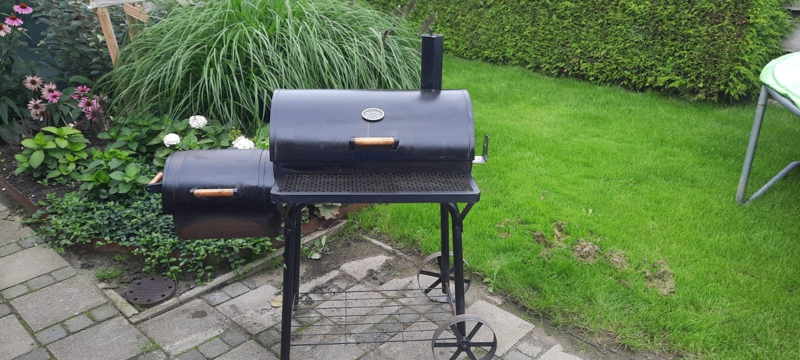 Grote BBQ Smoker met spit en motor, Ophalen of Verzenden, Gebruikt, Onbekend