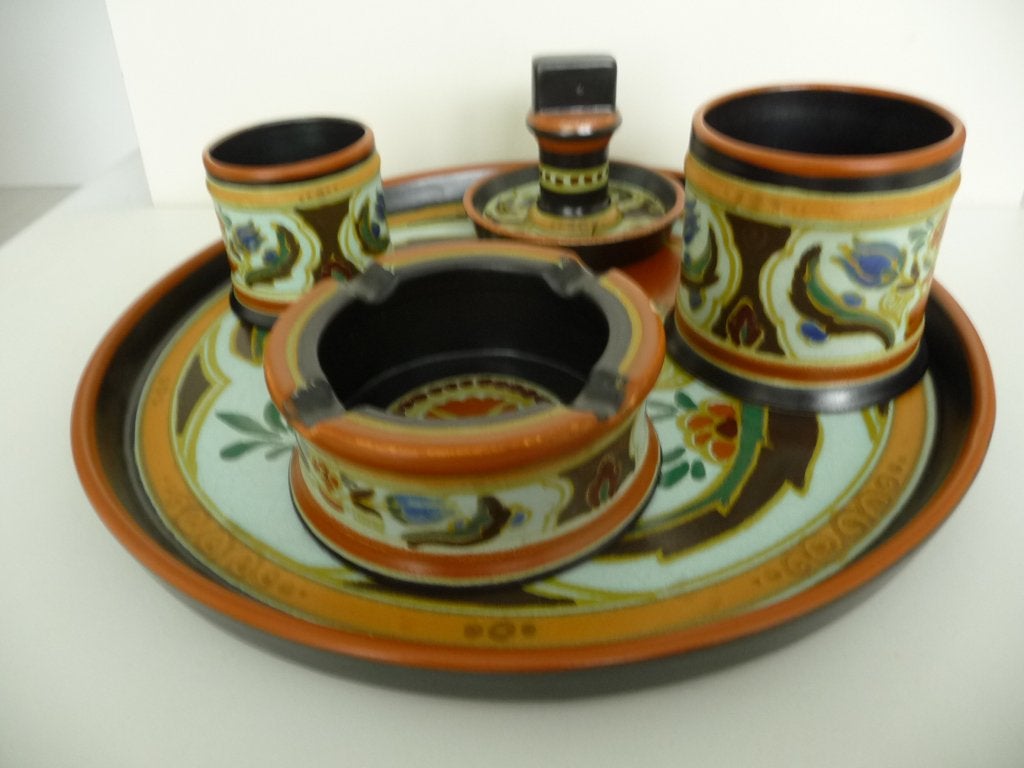 PLATEEL ROOKSTEL decor PERSIAN - Plateelfabr. GELRIA, ARNHEM, Ophalen of Verzenden