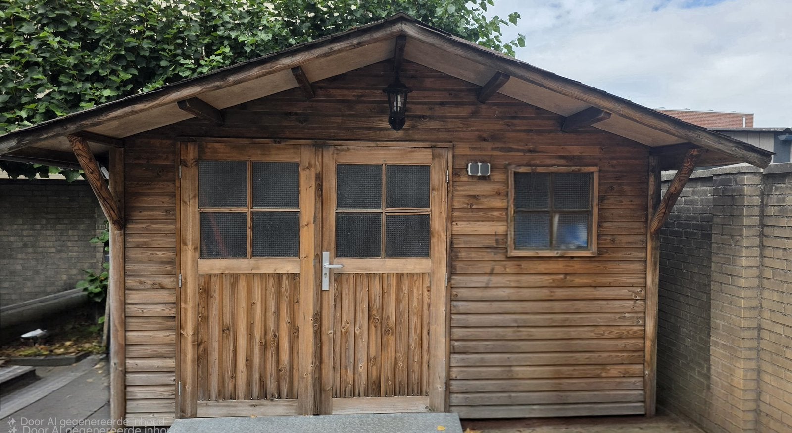 Tuinhuis dubbele deur, Tuin en Terras, Ophalen, Zo goed als nieuw, 250 tot 500 cm