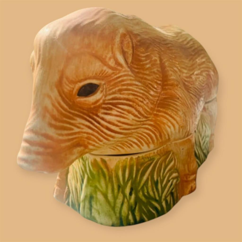 Schattige midcentury pate terrine Michel Caugant, Ophalen of Verzenden