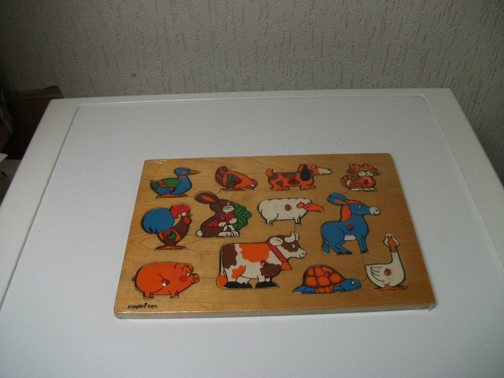 Puzzel simplex dieren 12 delig, Ophalen of Verzenden, Gebruikt