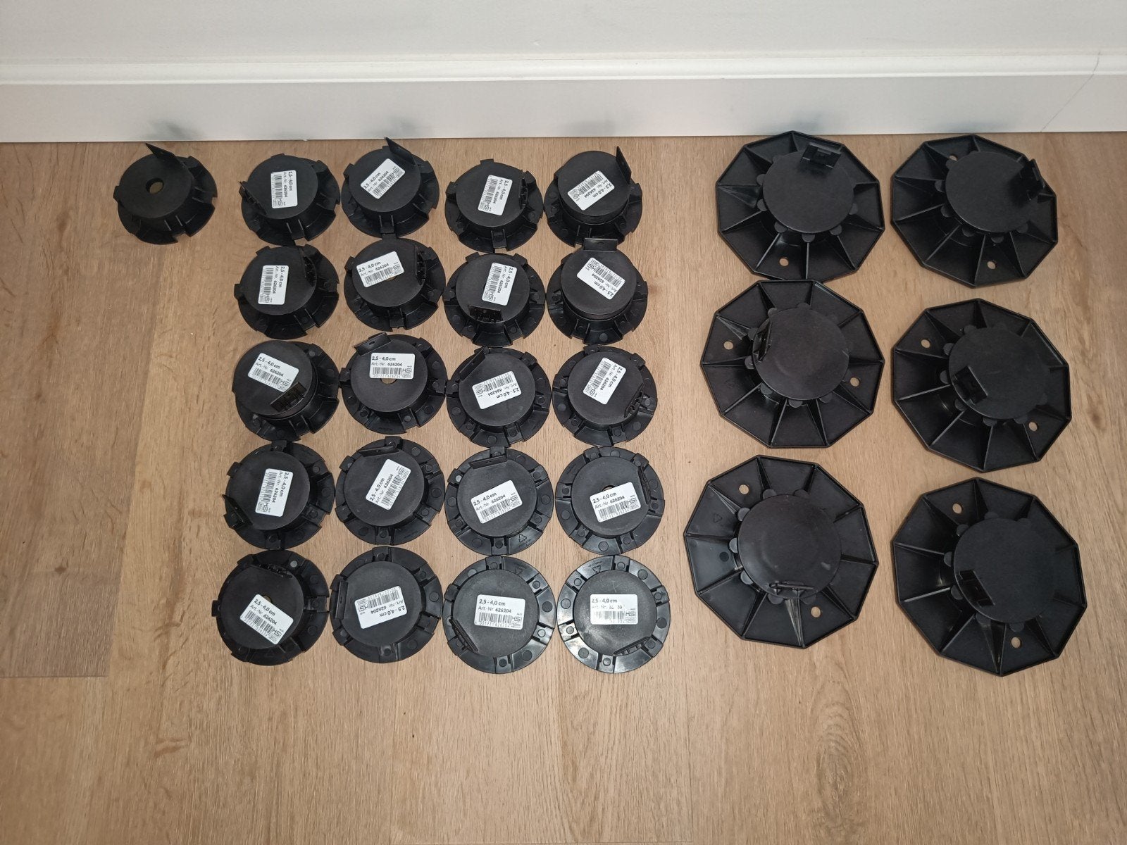 Verstelbare terrastegeldragers 2,5 - 4 cm & 3,5 - 6,5 cm, Tuin en Terras, Terrasdelen en Vlonders, Ophalen, Nieuw, Kunststof