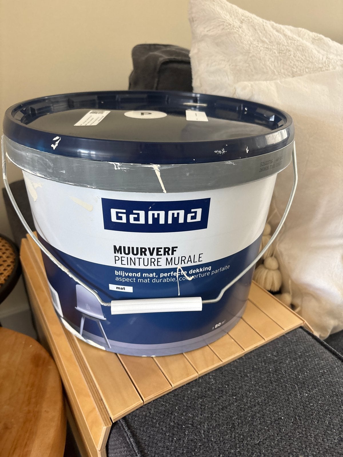 Gamma Muurverf Mat - Sand Drift Ral 1013 (10 liter), Ophalen, 5 tot 10 liter, Beige, Nieuw