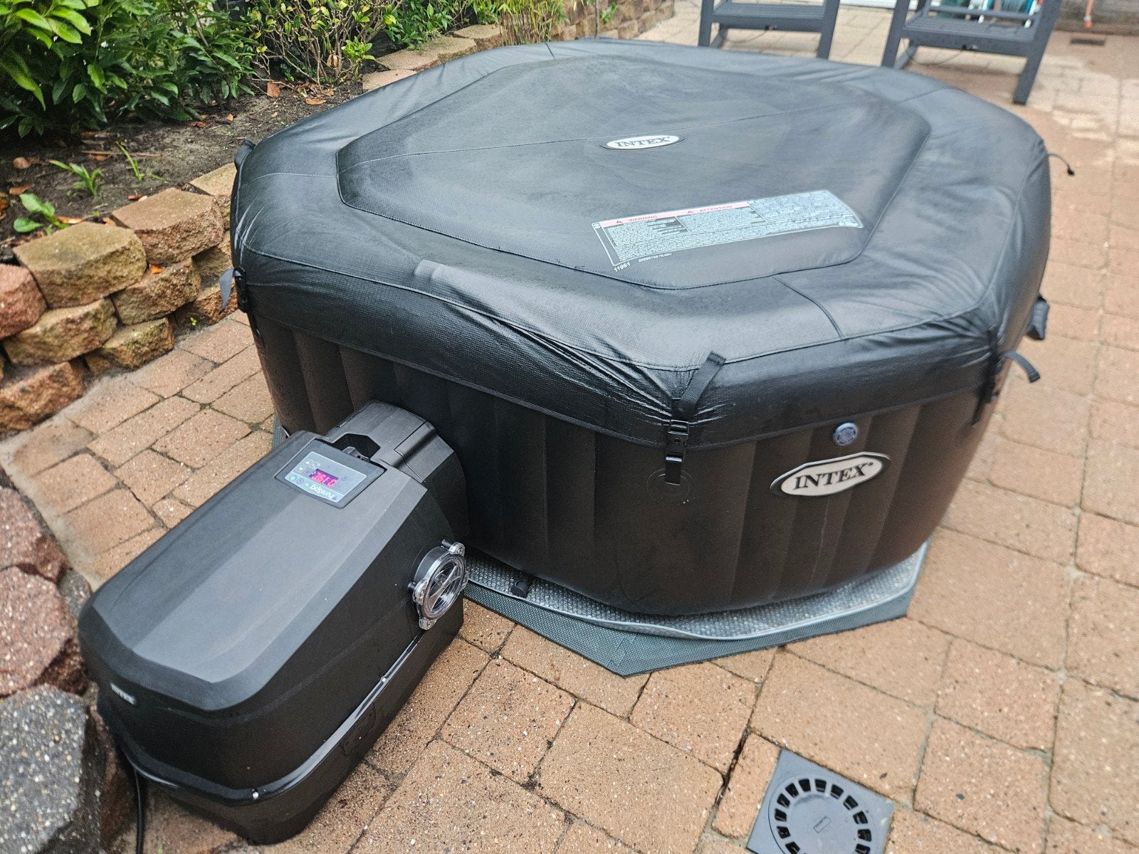Intex PureSpa Jet & Bubble Deluxe - Ø 218 x 71 cm - 2025, Tuin en Terras, Ophalen, Opblaaszwembad, Zo goed als nieuw, 200 tot 400 cm