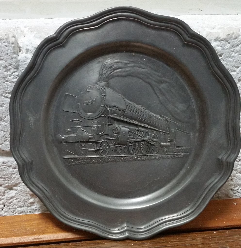 Tinnen wandbord stoomlokomotief 012081-6, Ophalen of Verzenden, Nieuw, Trein, Overige typen