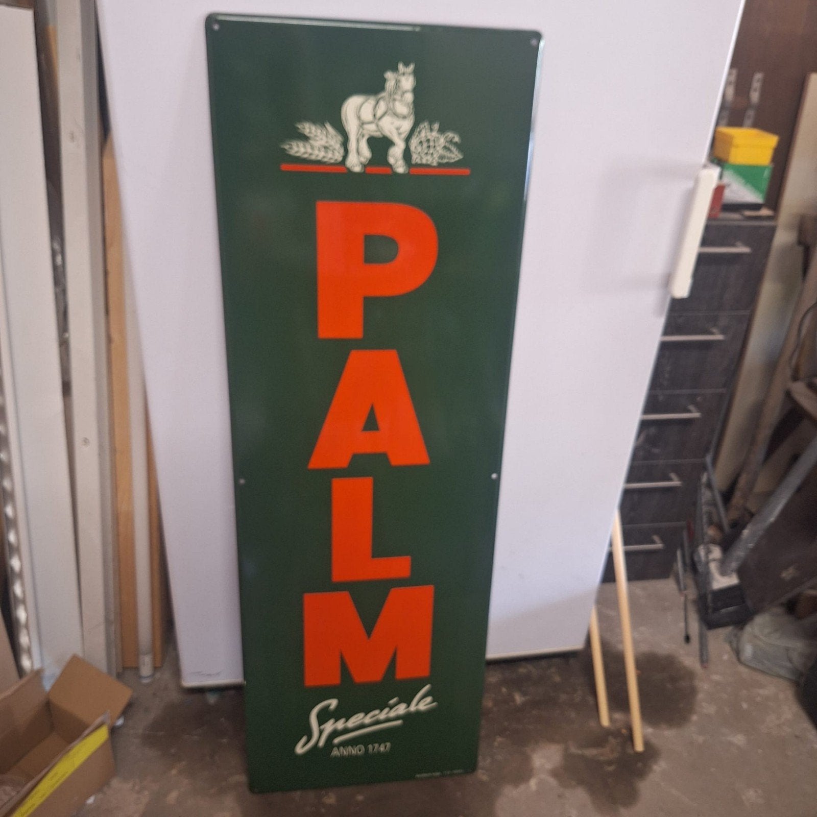 Palm reclamebord, Ophalen, Zo goed als nieuw, Reclamebord