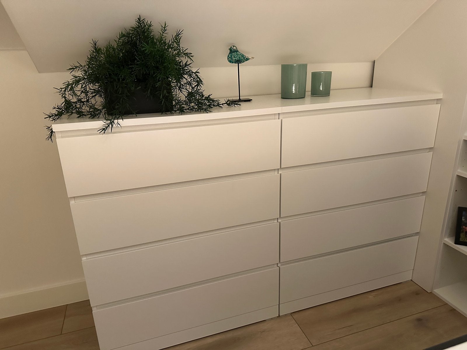 2x IKEA MALM Ladekast, mat wit, 80x100 cm (48cm diep), Ophalen, Gebruikt, 100 tot 150 cm, 50 tot 100 cm